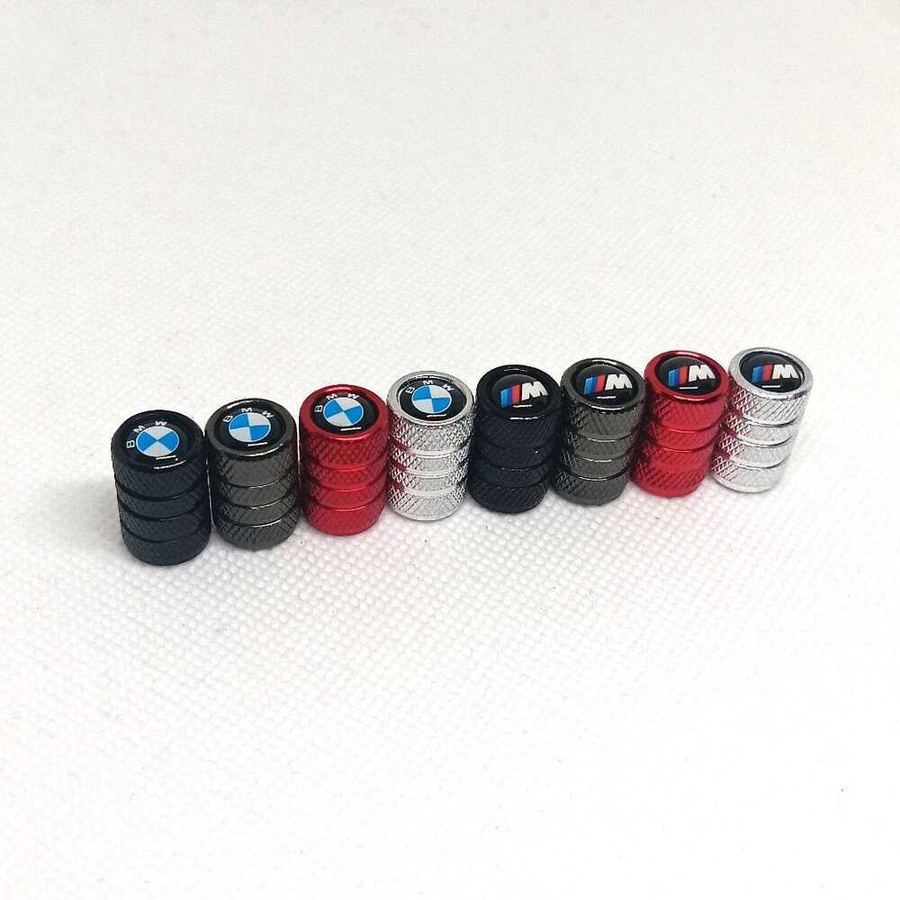 BMW TIRE CAPS UNIVERSAL VALVE STEM CAPS 4 INCLUDED PER PACK